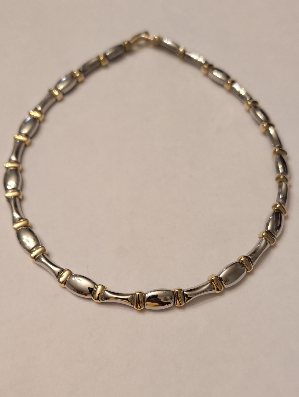 Women’s Two-Tone Silver and Gold Link Collar Necklace